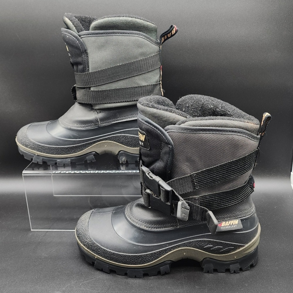 Baffin Mens 9/Womens 11 Black Winter Snow Boots Technology Waterproof Insulated